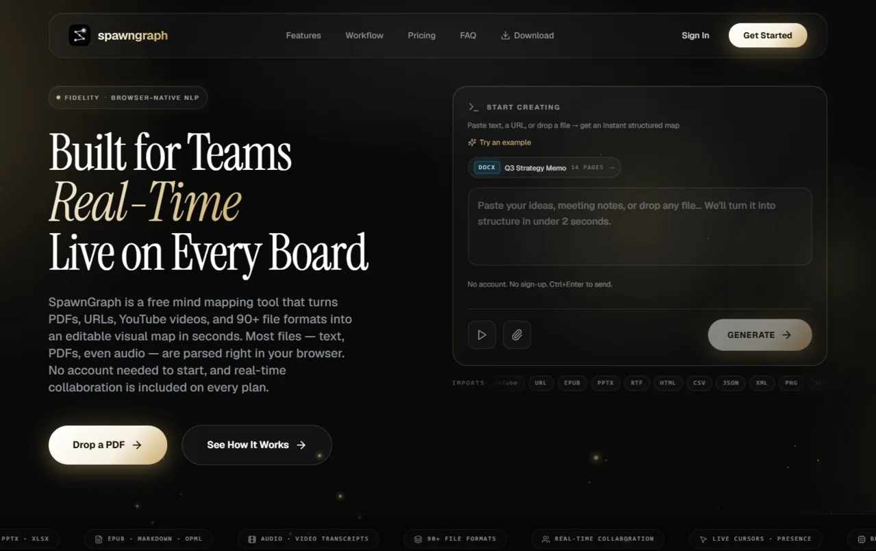 SpawnGraph product landing